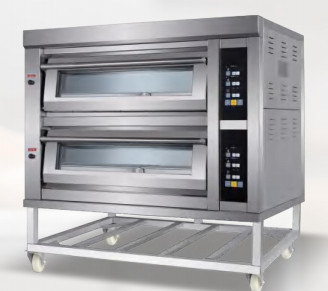 Commercial เตาอบอบแก๊สไฟฟ้า 380v ขนมปัง เค้ก พิซซ่า 6.6KW
