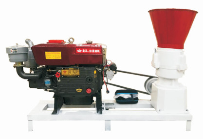 เครื่องอัดเม็ดอาหารสัตว์ปีกดีเซลแข็งแรงและเสถียร 8 - 22hp Flat Die 380V