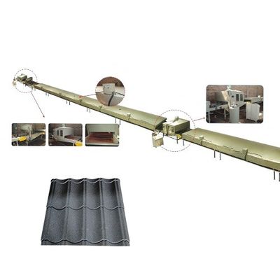 เครื่องกระเบื้องหลังคาเคลือบหิน 30T สายการผลิต CE