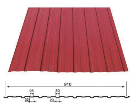 910 เครื่องขึ้นรูปม้วนแผ่นหลังคาลูกฟูกเสียงรบกวนต่ำ