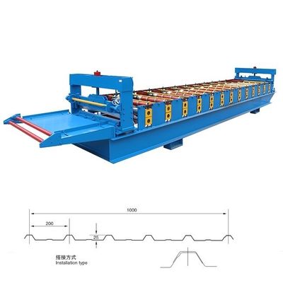 เครื่องขึ้นรูปม้วนเหล็กสี 1000 เครื่องทำแผงอลูมิเนียม 3KW