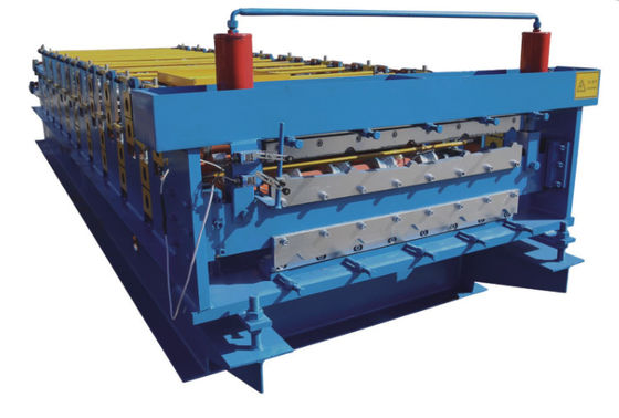 เครื่องขึ้นรูปม้วนเหล็กสี 7.5KW 1200mm Double Layers