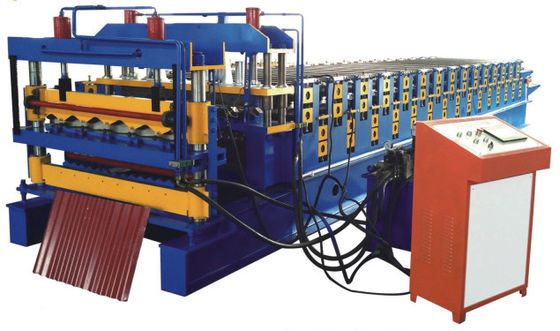 เครื่องขึ้นรูปม้วนเหล็กสี 7.5KW 1200mm Double Layers