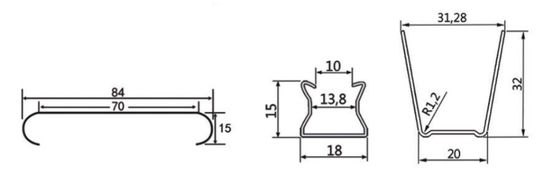C84 เครื่องขึ้นรูปม้วนกระดูกงูสีเทาสำหรับแผ่นล็อคป้ายโฆษณา