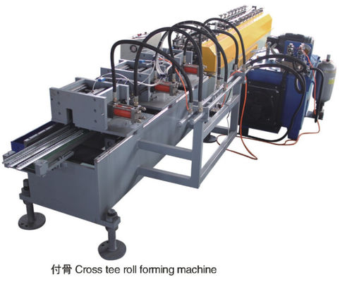เครื่องขึ้นรูปม้วน T Bar Keel 8m / นาที 15 Roller Station