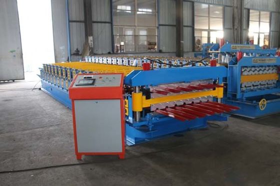 เครื่องขึ้นรูปม้วนประตูชัตเตอร์ 18m / นาที ISO กระเบื้องเหล็กสี