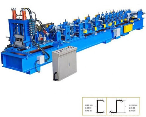 เครื่องขึ้นรูปม้วน CZ Purlin 15m / นาที 6.5T 15 Roller Station
