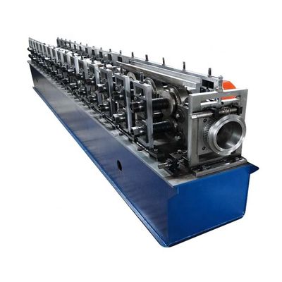 เครื่องขึ้นรูปม้วนกรอบประตูโลหะสีน้ำเงิน ISO 12 Stations