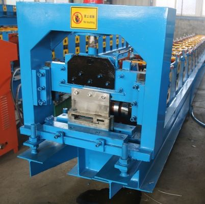 เครื่องขึ้นรูปม้วนกรอบประตูโลหะสีน้ำเงิน ISO 12 Stations