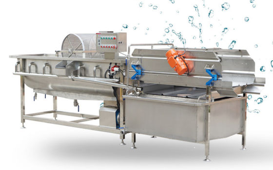 เครื่องซักผ้าฟองผลไม้ 4.2KW 1500 กก. / ชม. พร้อมอุปกรณ์กำจัดสิ่งเจือปน