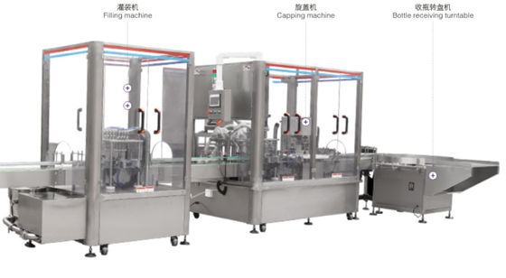 เครื่องบรรจุขวดของเหลวอัตโนมัติ GMP 2500 ขวด/ชั่วโมง