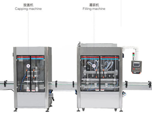 สายการผลิตเครื่องบรรจุและปิดฉลากของเหลว 1000ml 1000