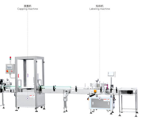 เครื่องชั่งน้ำหนักอาหารบรรจุเครื่องบรรจุ 1200bph ปิดผนึก Capping พิมพ์