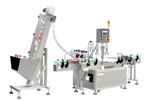 60bpm เครื่องบรรจุหีบห่อ 2 หัวเครื่องปิดฝาหอย