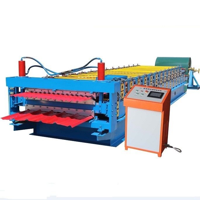 เครื่องขึ้นรูปม้วนเหล็กสี ISO 5T สำหรับแผงกระเบื้องหลังคา