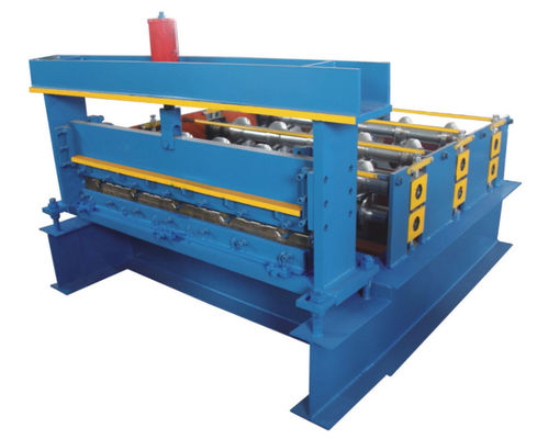 เครื่องกระเบื้องหลังคาเคลือบหินโค้งอัตโนมัติสีน้ำเงิน 220V