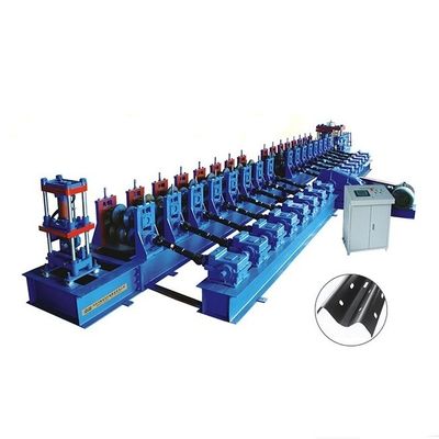 เครื่องขึ้นรูปม้วนรั้วทางหลวง 30KW 12m / min